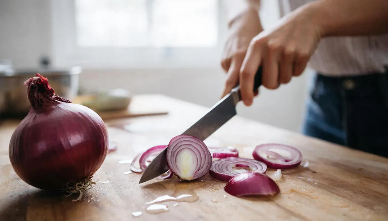 Подруга армянка научила меня быстро нарезать лук тонкой соломкой без ножа, блендера и специальных приспособлений для шинковки (делюсь)