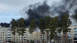Пожар произошел в военном городке Челябинской области