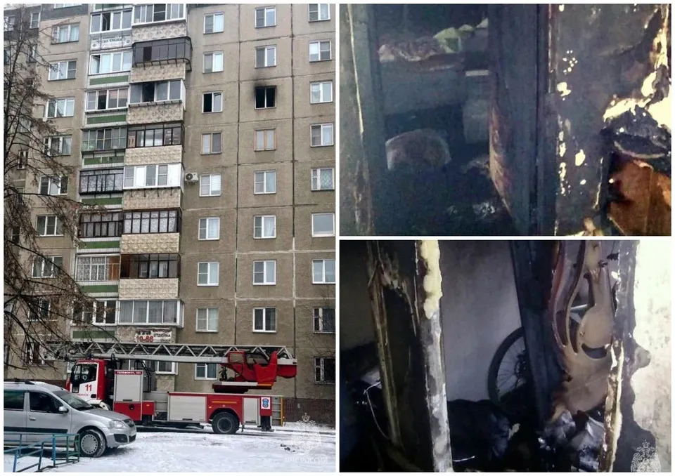 Пожарные Челябинска спасли мужчину из горящей квартиры на 7 этаже многоэтажки