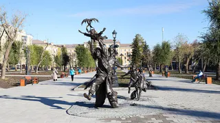 В Магнитогорске состоялось торжественное открытие обновлённого сквера Металлургов